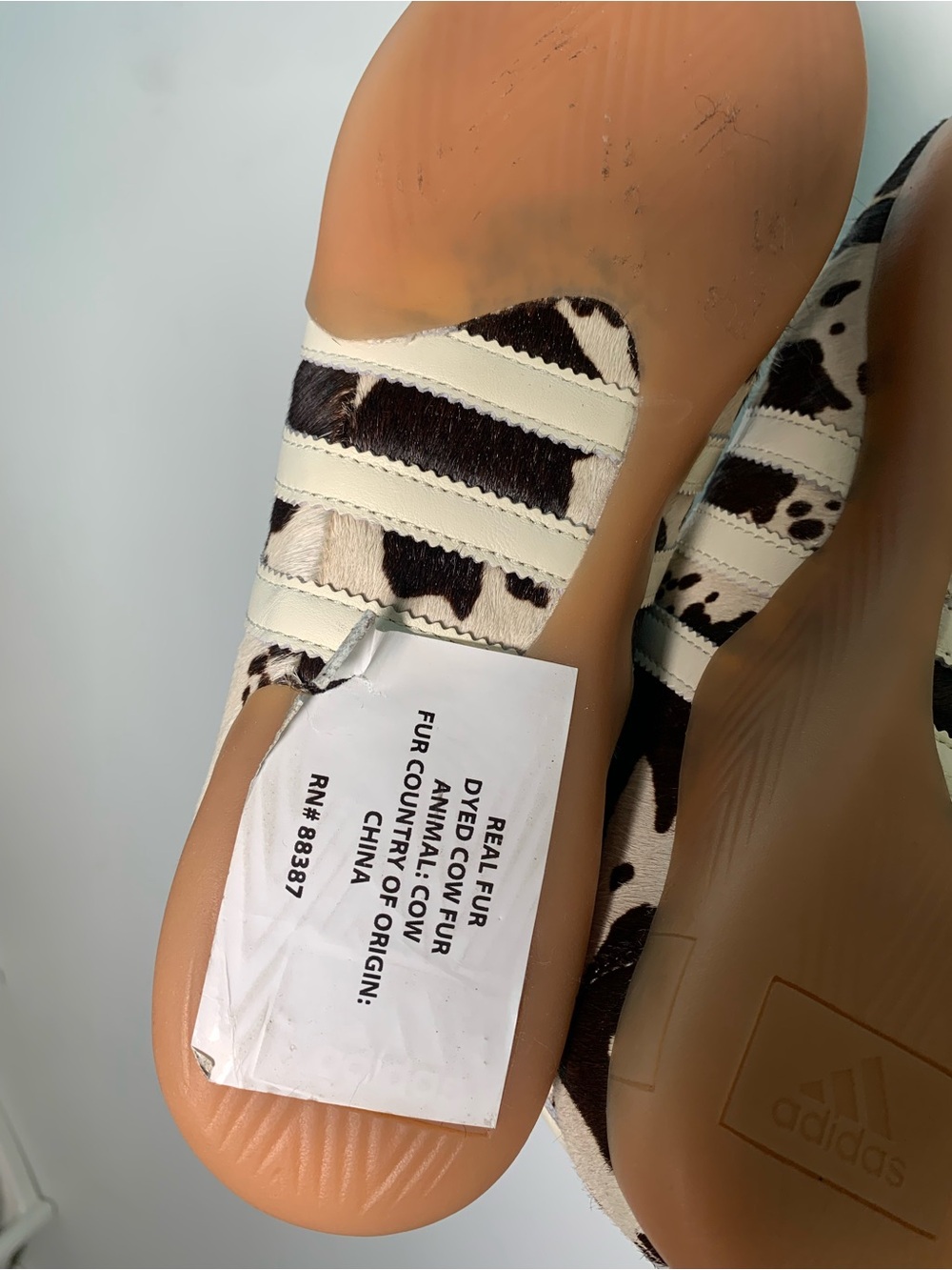 adidas Originals Taekwondo Mei sneakers in cow print real dyed cow fur size 9 - Picture 13 of 14